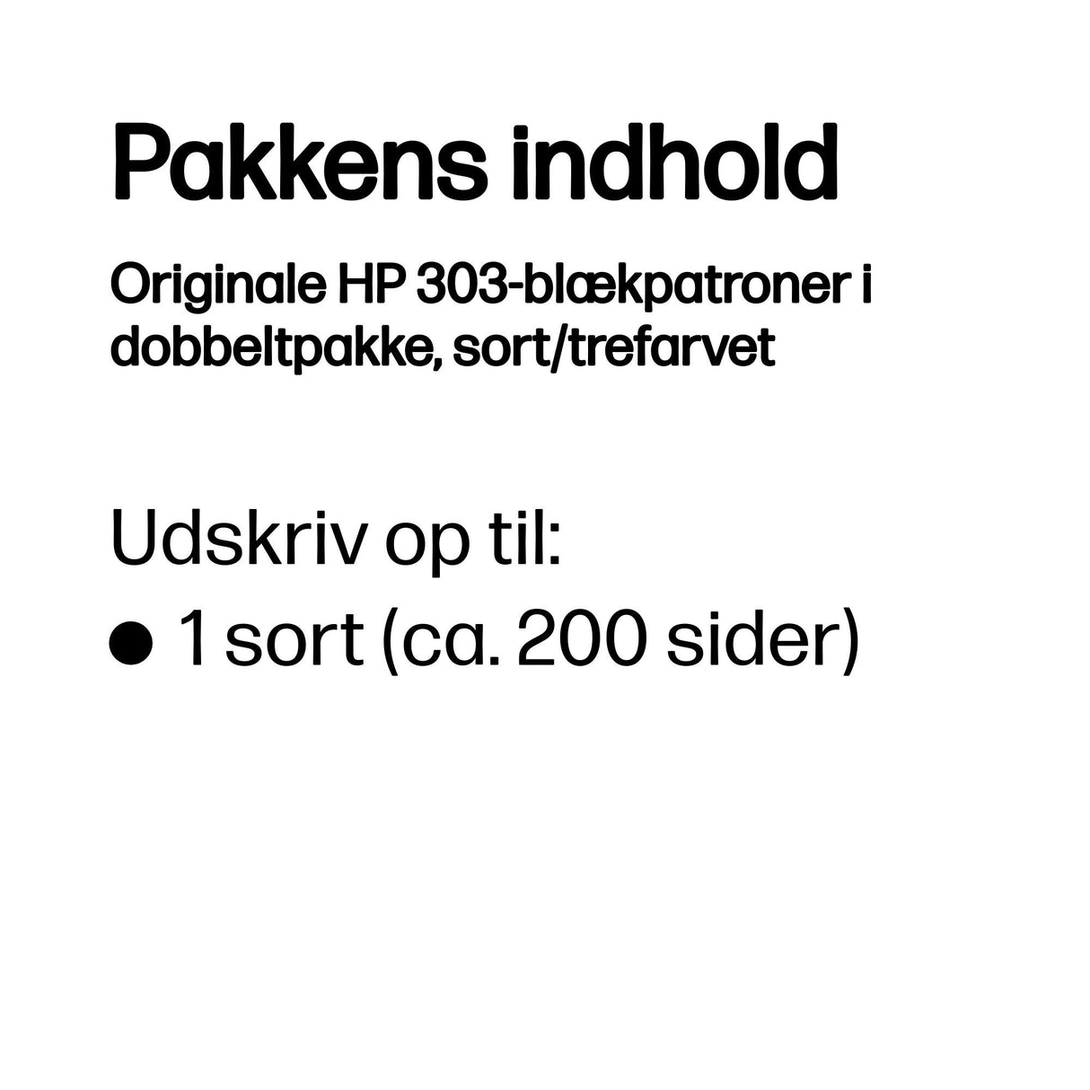 HP Originale 303-blækpatroner i dobbeltpakke, sort/trefarvet