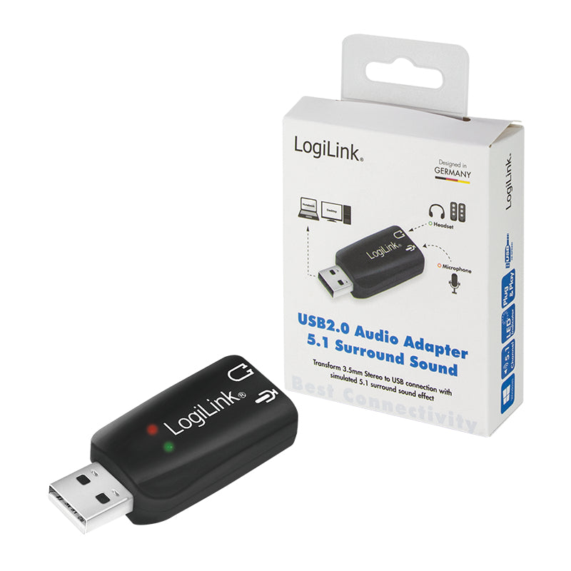 LogiLink USB Soundcard Virtual 3D Soundeffects USB 2.0 Ekstern