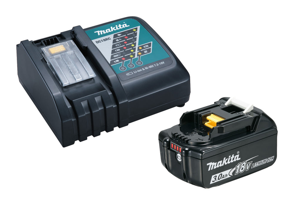 Makita Batterioplader + Batteri BL1830B + DC18RC