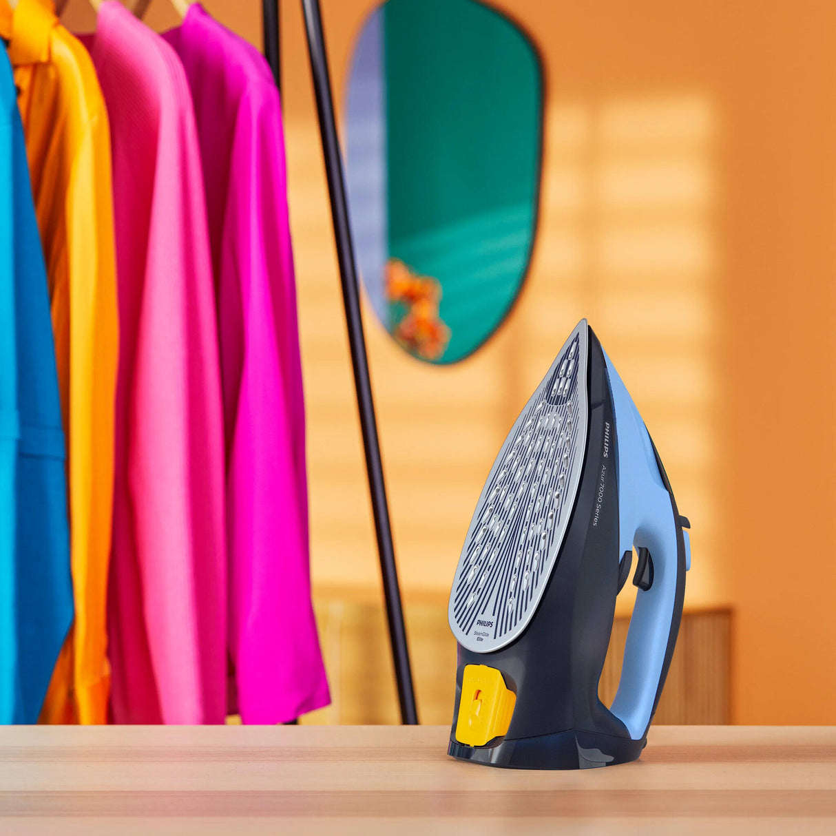 Philips 7000 series DST7041/20 strygejern Tør & dampstrygejern SteamGlide Elite-strygesål 2800 W Blå
