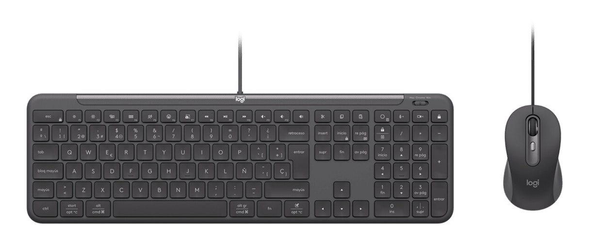 Logitech 920-013343 tastatur Mus inkluderet Hjemme/kontor USB QWERTZ Tysk Grafit