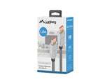 Lanberg CA-DPDP-20CU-0018-BK DisplayPort kabel 1,8 m Sort, Sølv