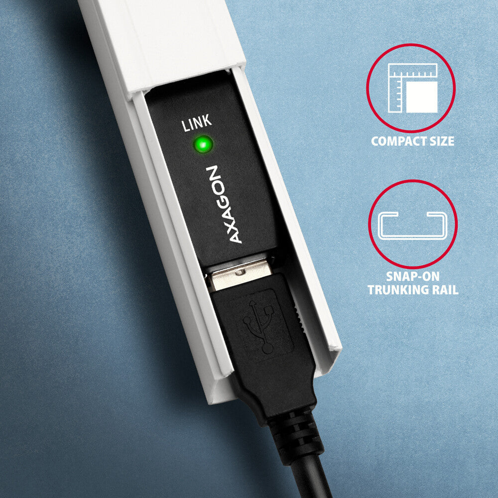 Axagon ADR-215 USB 2.0 A-M -> A-F active extension/repeater cable 15m - Kabel - Digital/Daten USB-kabel USB A 0,48 Gbit/sek. Sort
