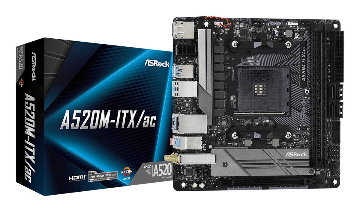ASRock A520M-ITX/ac Mini ITX AM4 AMD A520