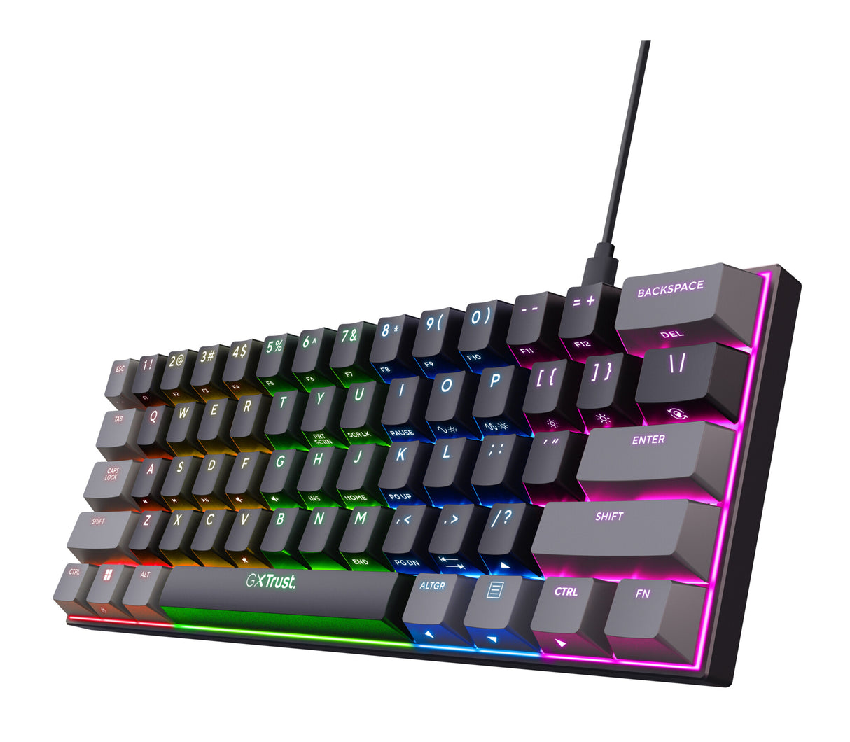 Trust GXT 867 Acira tastatur Spil USB QWERTY US engelsk Sort