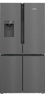 Siemens iQ500 KF96DAXEA side-by-side køle-fryseskab Fritstående 574 L Sort, Rustfrit stål