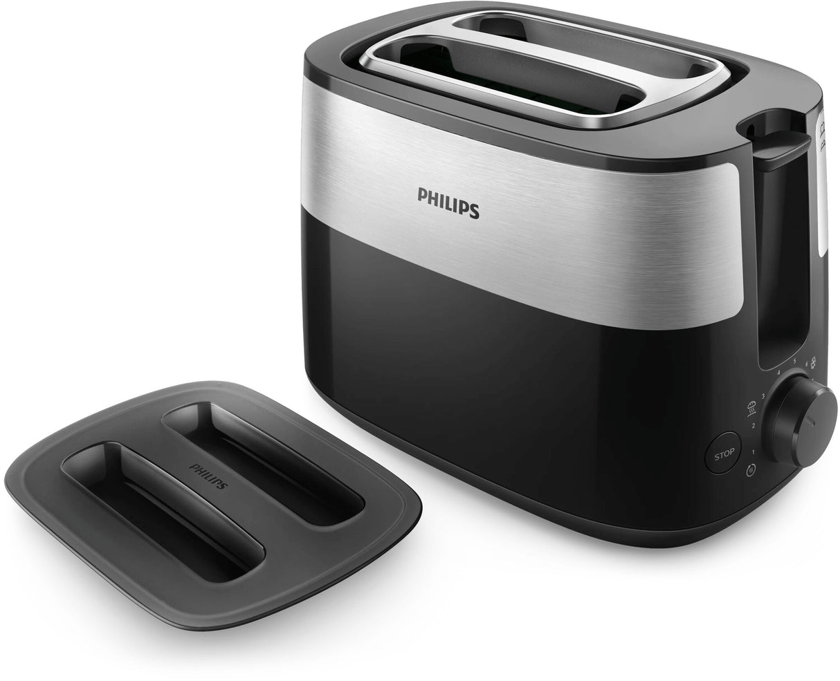 Philips Daily Collection HD2517/90 brødrister 8 2 skive(r) 900 W Sort, Sølv