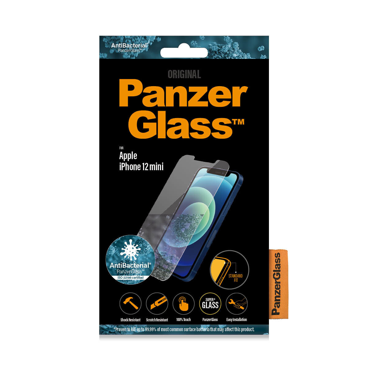 PanzerGlass ® Skærmbeskyttelse iPhone 12 Mini | Standard Fit