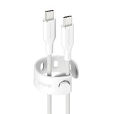 PanzerGlass empower by ® Racing 240W USB-C to USB-C Kabel | USB 2.0 | 2M | Silver White