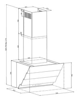 Silverline SM 3333-60 SR emhætte Vægmonteret Sort 446 m³/t