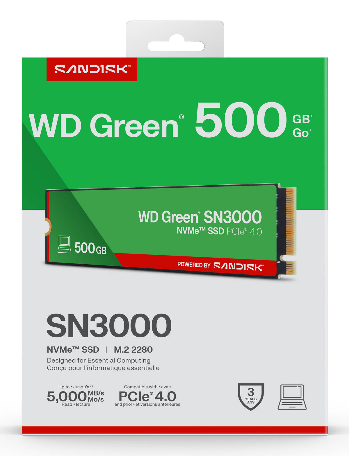 WD Green SN3000 SSD WDS500G4G0E-00CPS0 500GB M.2