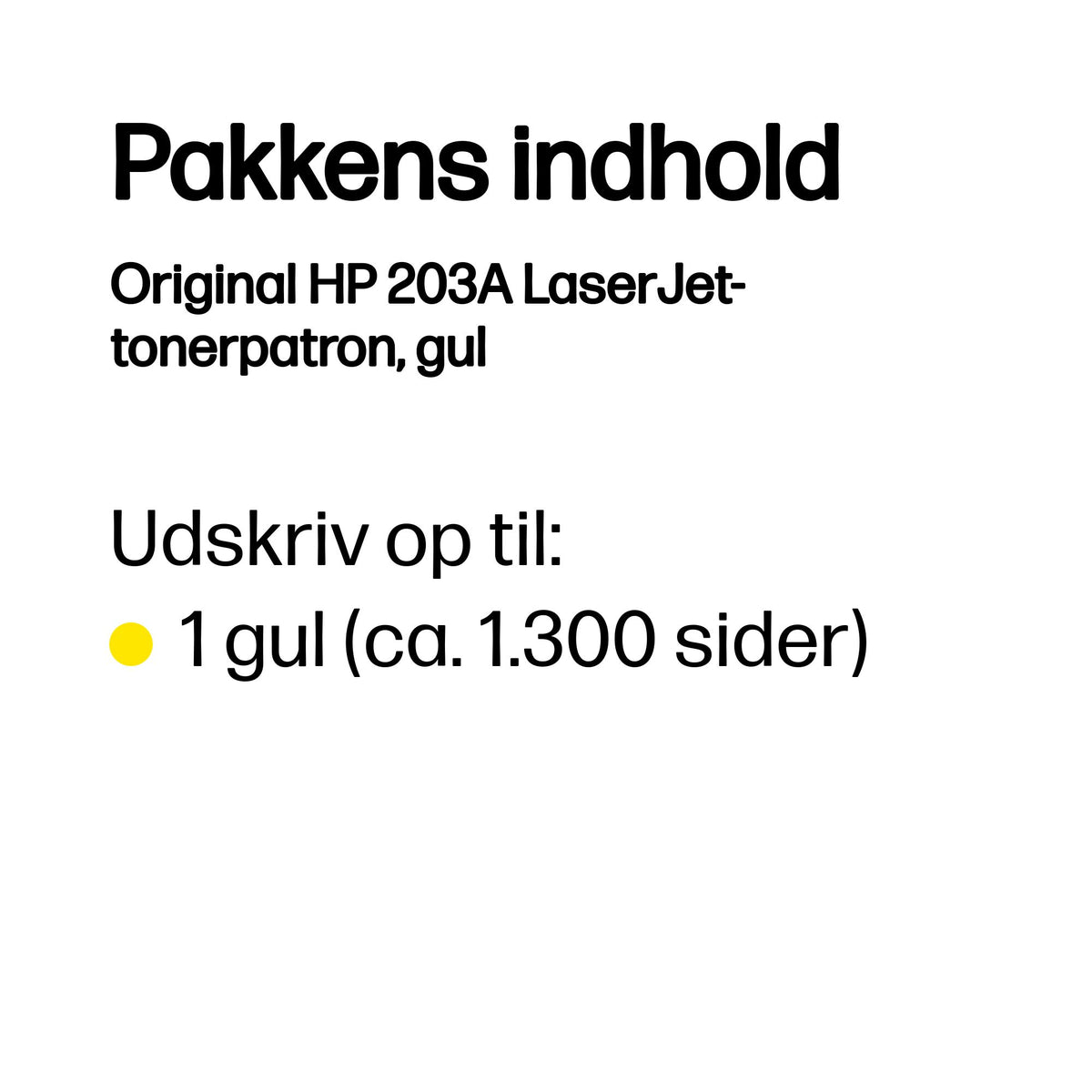 HP 203A Gul 1300 sider Toner CF542A