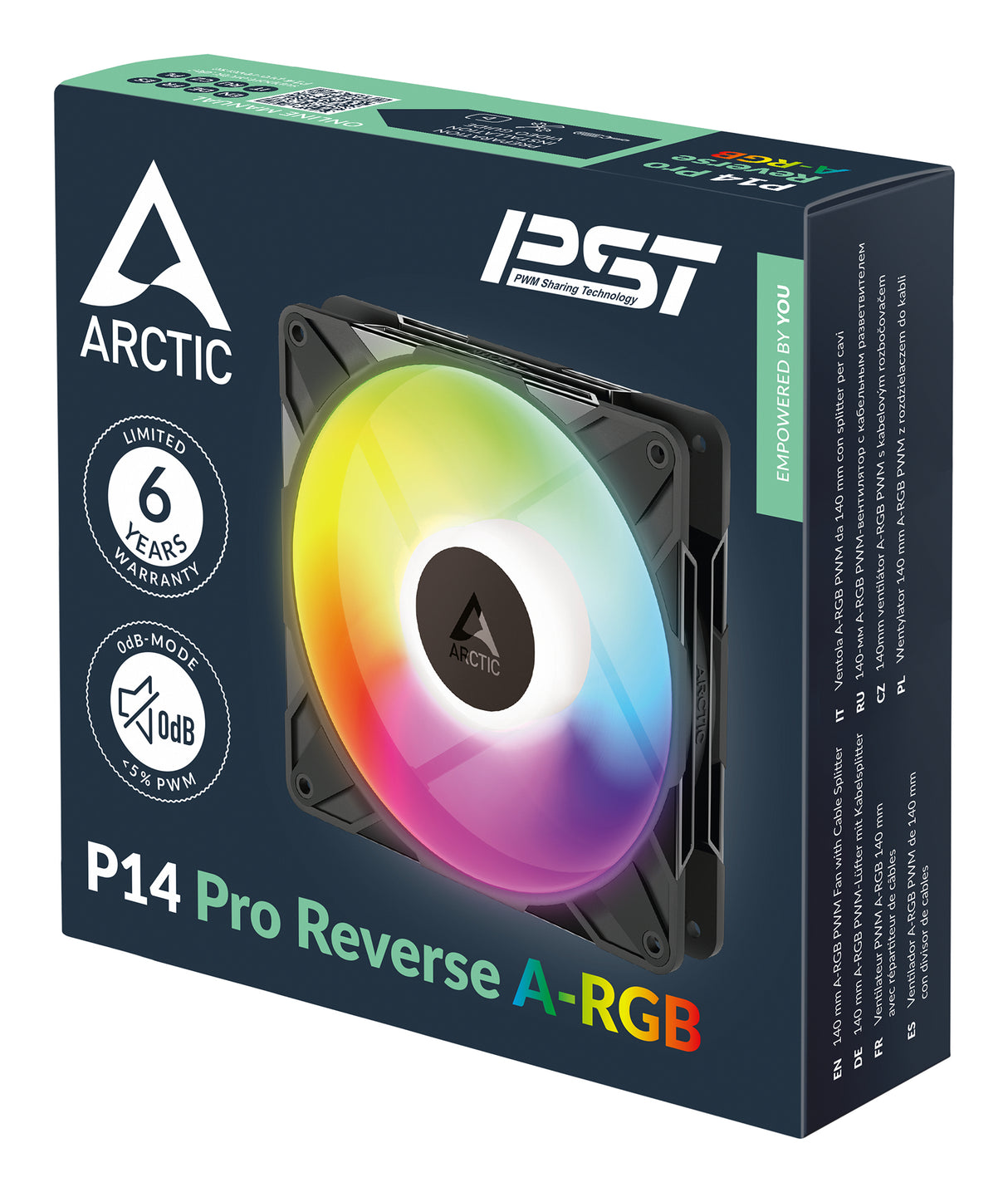 Arctic P14 Pro Reverse A-RGB Fan 3-pack Sort 140 mm