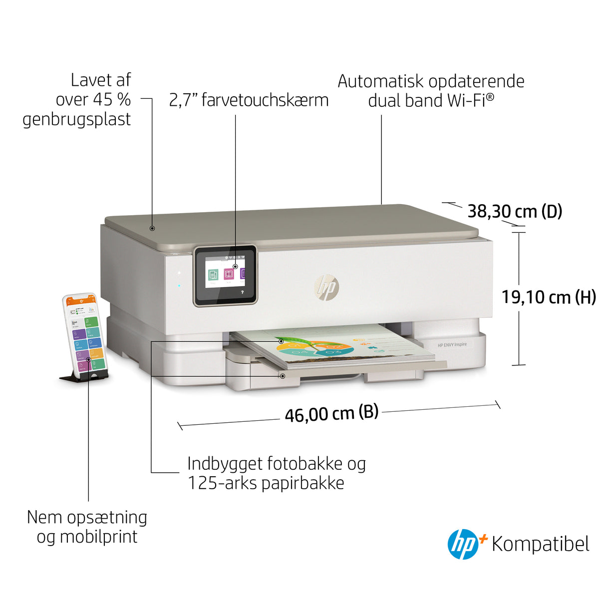 HP Envy Inspire 7220e All-in-One multifunktionsprinter