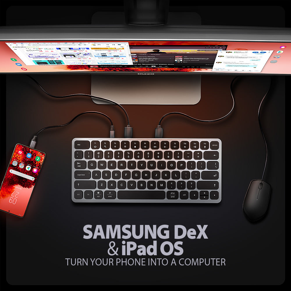 Axagon HMC-KB-US dockingstation Ledningsført USB 3.2 Gen 1 (3.1 Gen 1) Type-C Grå