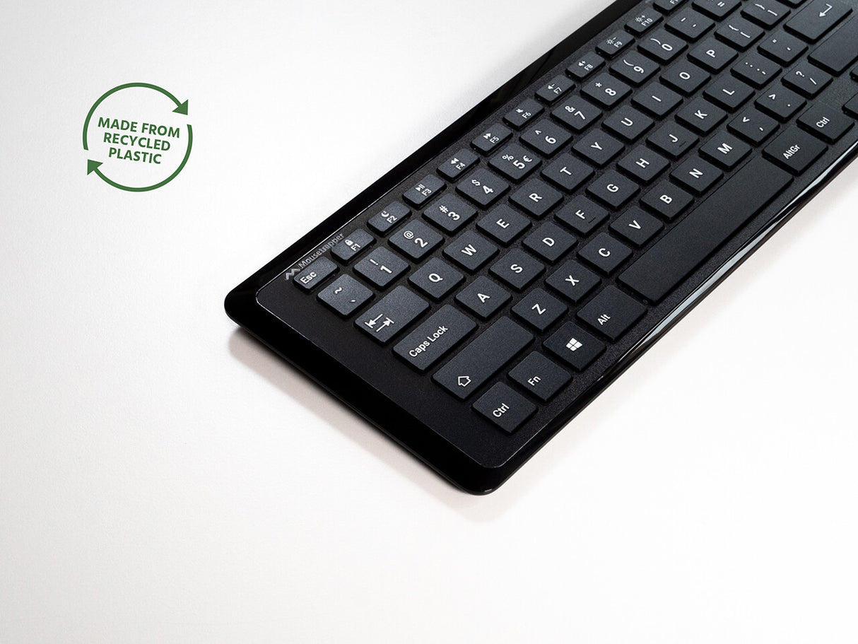 Mousetrapper Type Mini Wireless - Nordic tastatur Universel USB + RF Wireless + Bluetooth QWERTY Nordisk Sort