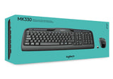 Logitech MK330 tastatur Mus inkluderet Kontor USB QWERTY US International Sort