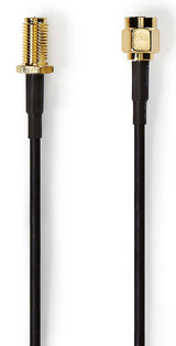 Nedis CSGL02210BK50 koaxial kabel RG-174 5 m RP-SMA Sort
