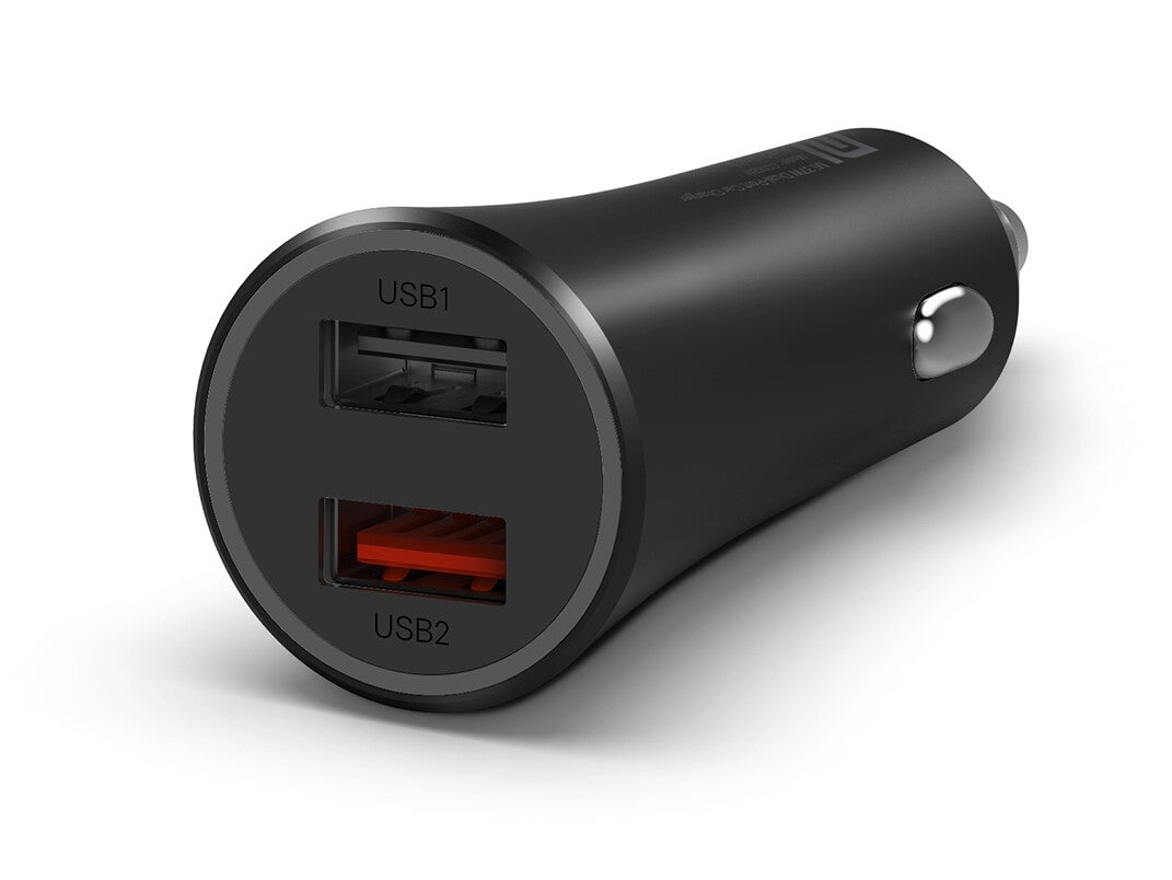 Xiaomi Mi 37W Dual-Port Car Charger Universel Sort Cigartænder Automatisk