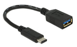 Delock USB-C adapter 15cm Sort