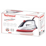 Techwood TFV-2405C strygejern Dampstrygejern Keramisk strygesål 2400 W Sort, Rød, Hvid