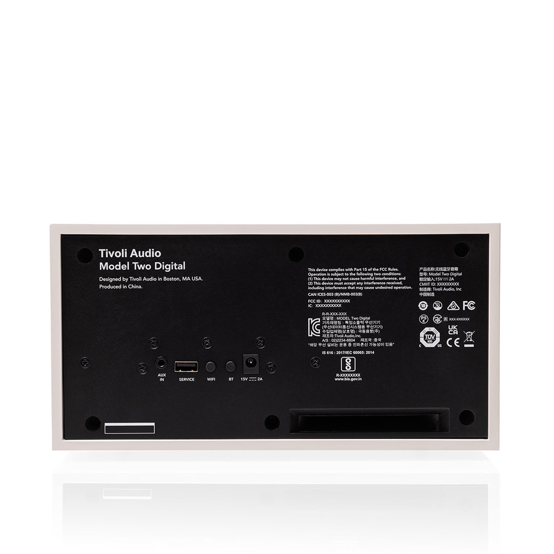 Tivoli Audio Model Two Digital Bærbar stereohøjttaler Hvid, Sølv 20 W