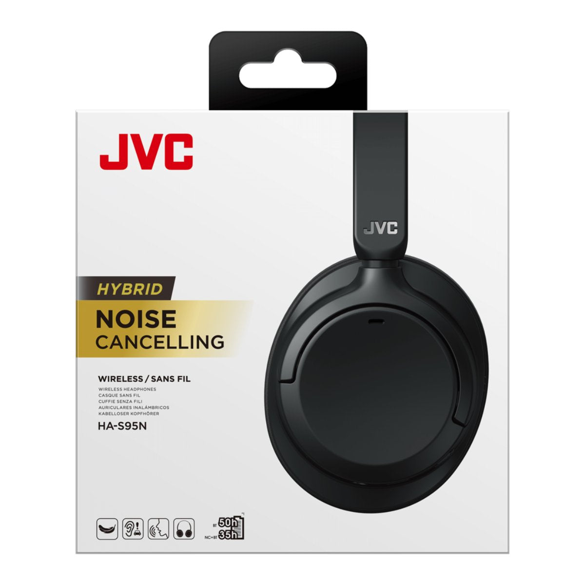 JVC HA-S95N Hybrid ANC Over Ear Hovedtlf. - sort
