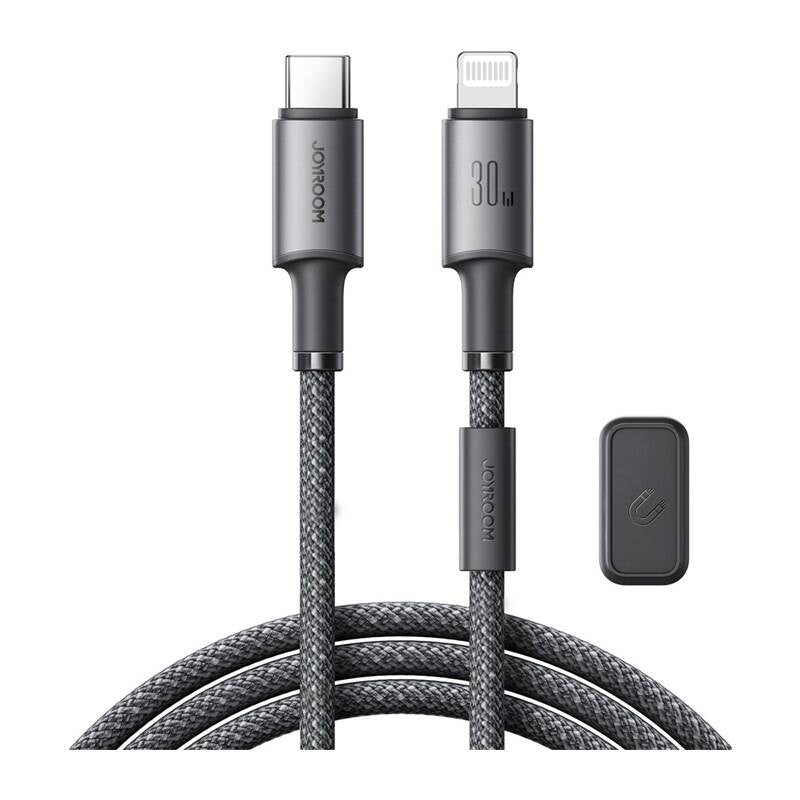 Joyroom 30W USB-C Lightning-kabel, 1.2m grå