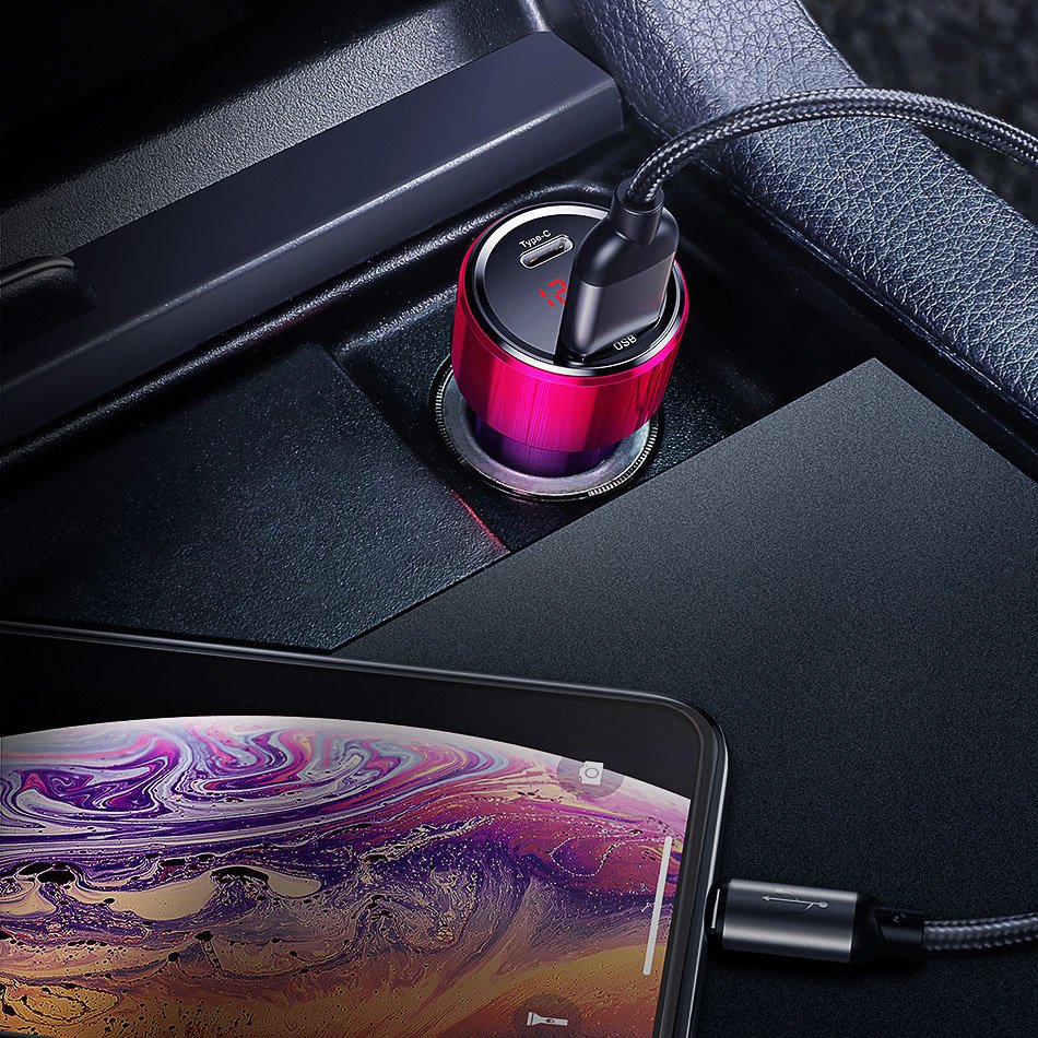 Baseus Magic Series PPS CCMLC20C-01 car charger 45W USB-C PD / USB-A QC - black