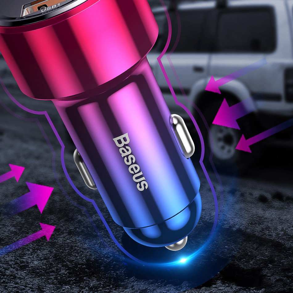 Baseus Magic Series PPS CCMLC20C-01 car charger 45W USB-C PD / USB-A QC - black