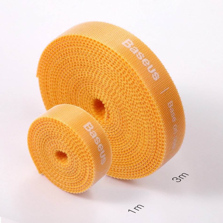 Baseus Rainbow Circle hook and loop Straps - Velcro tape Velcro cable organizer 3m gray (ACMGT-F0G)