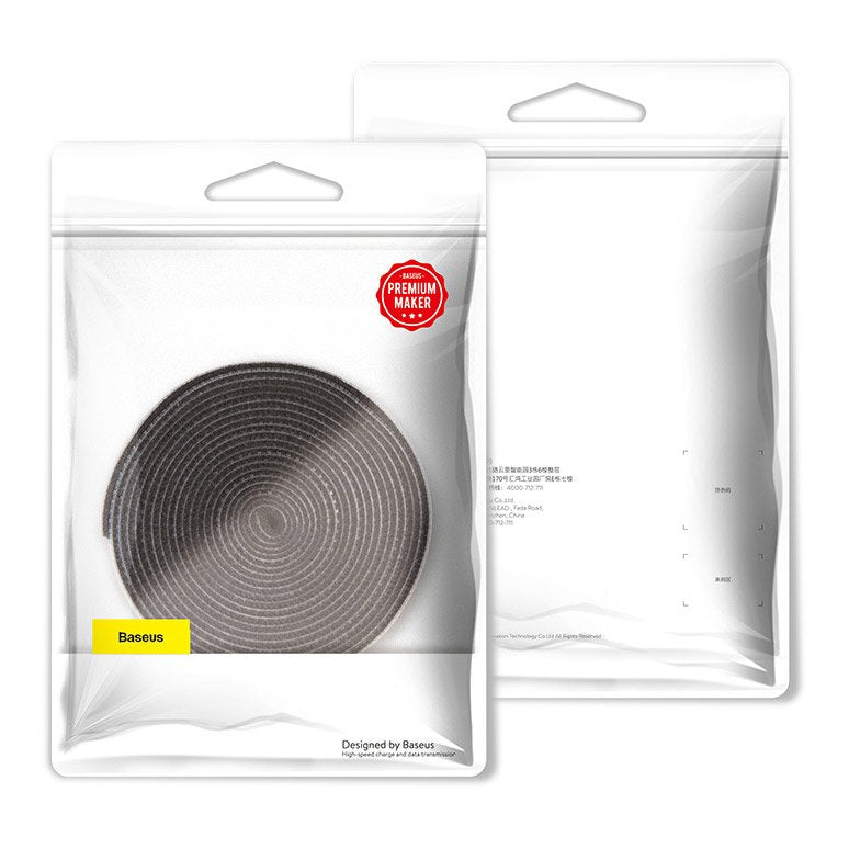 Baseus Rainbow Circle hook and loop Straps - Velcro tape Velcro cable organizer 3m gray (ACMGT-F0G)