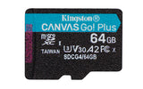 Kingston Canvas Go! Plus microSDXC UHS-I Memory Card 64GB 200MB/s