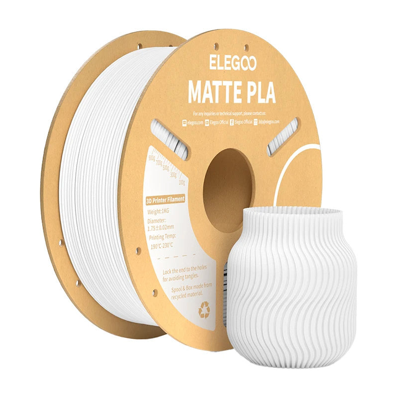 PLA Matte ELEGOO Filament (hvid)