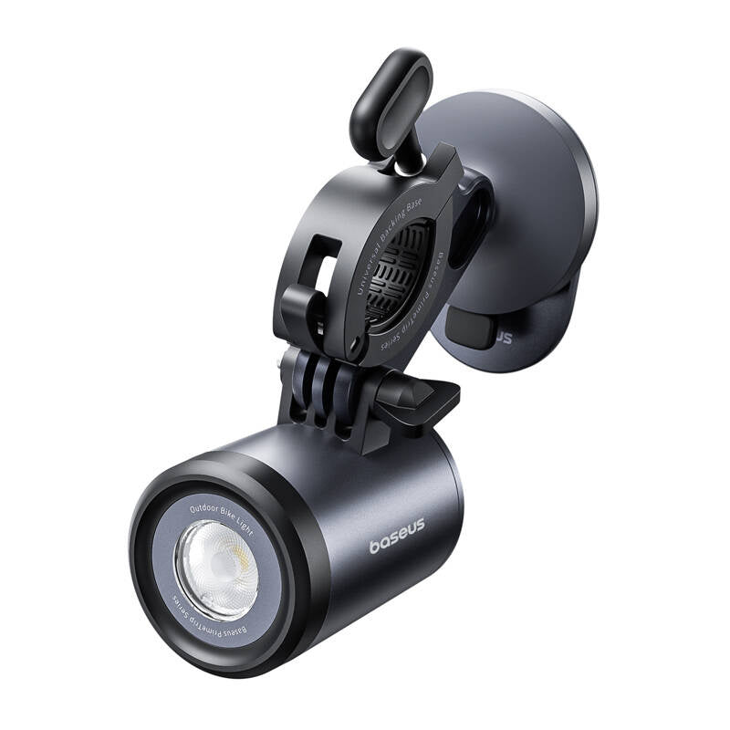 Baseus PrimeTrip 2-i-1-cykelstativ, telefonholder + lommelygte (sort)