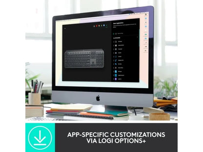 Logitech® | MX Keys Combo for Business - Tastatur og mus-sæt - bagbelyst - trådløs - Bluetooth LE - QWERTY - Pan Nordic - grafit