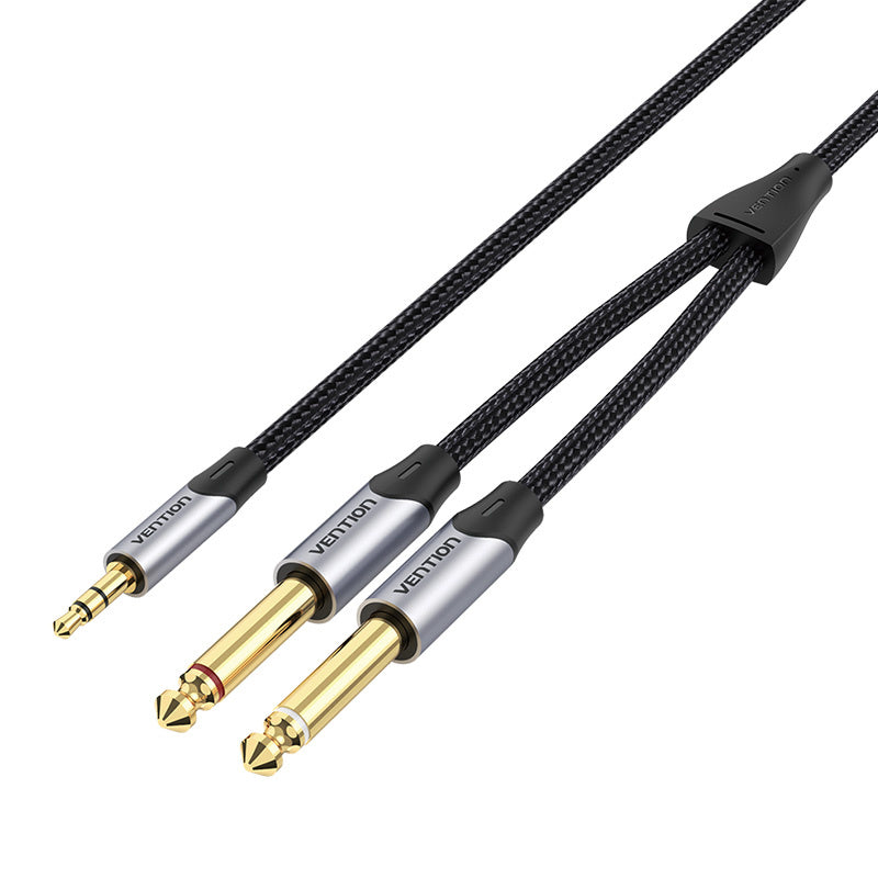 Audio kabel mini jack 3,5 mm til 2x jack 6,35 mm mandlig Vention BARHL 10m