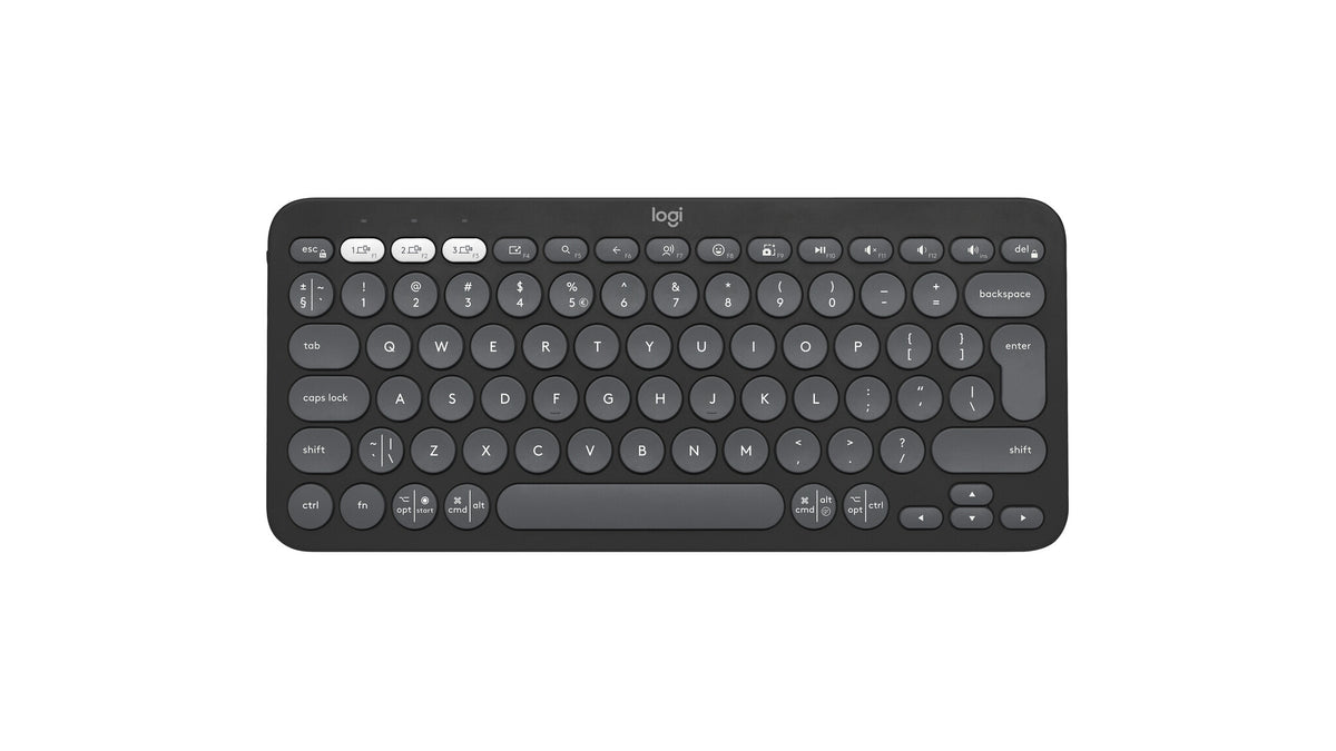 Logitech Pebble Keys 2 K380s Tastatur Saks Trådløs US International