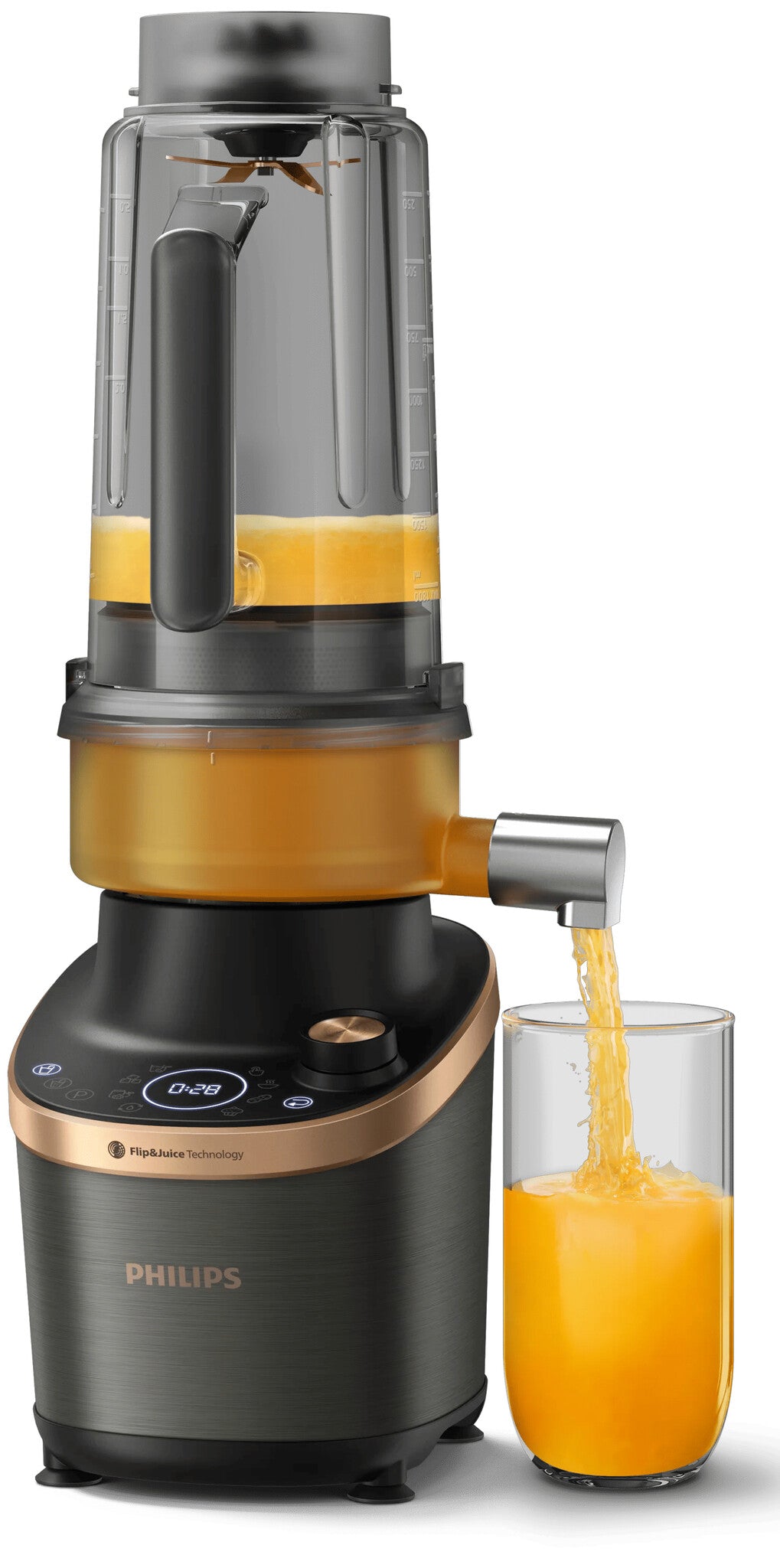 Philips Flip&Juice™ Blender HR3770/00 Højhastighedsblender med råsaftscentifuge