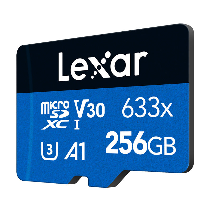 Lexar High-Performance 633x microSDXC 256GB hukommelseskort + SD-adapter