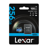Lexar High-Performance 633x microSDXC 256GB hukommelseskort + SD-adapter