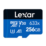 Lexar High-Performance 633x microSDXC 256GB hukommelseskort + SD-adapter