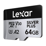 Lexar High-Performance Silver Plus microSDXC 64GB + adapter