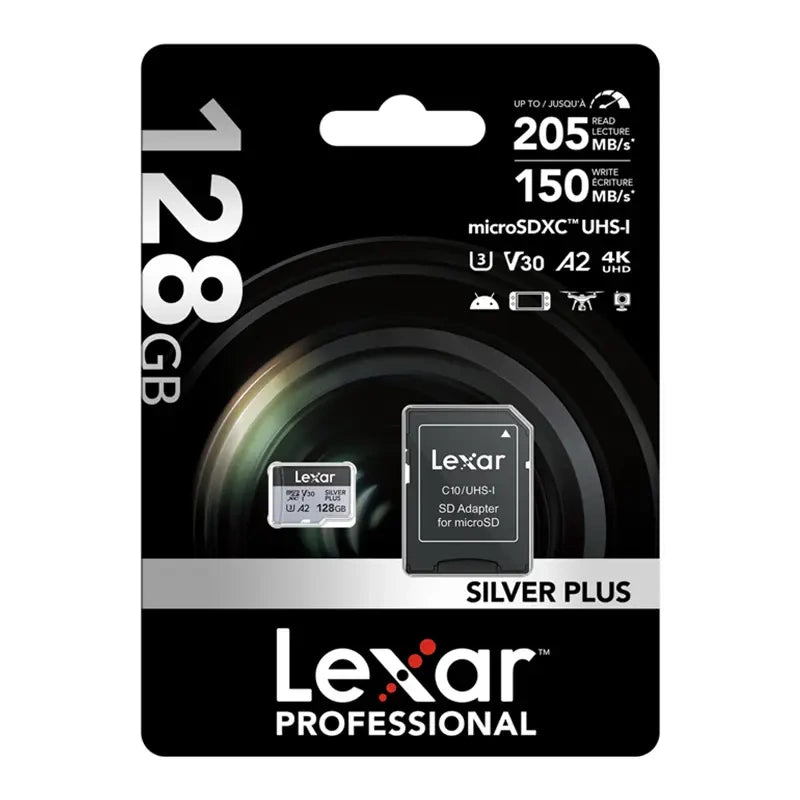 Lexar High-Performance Silver Plus microSDXC 128GB + adapter