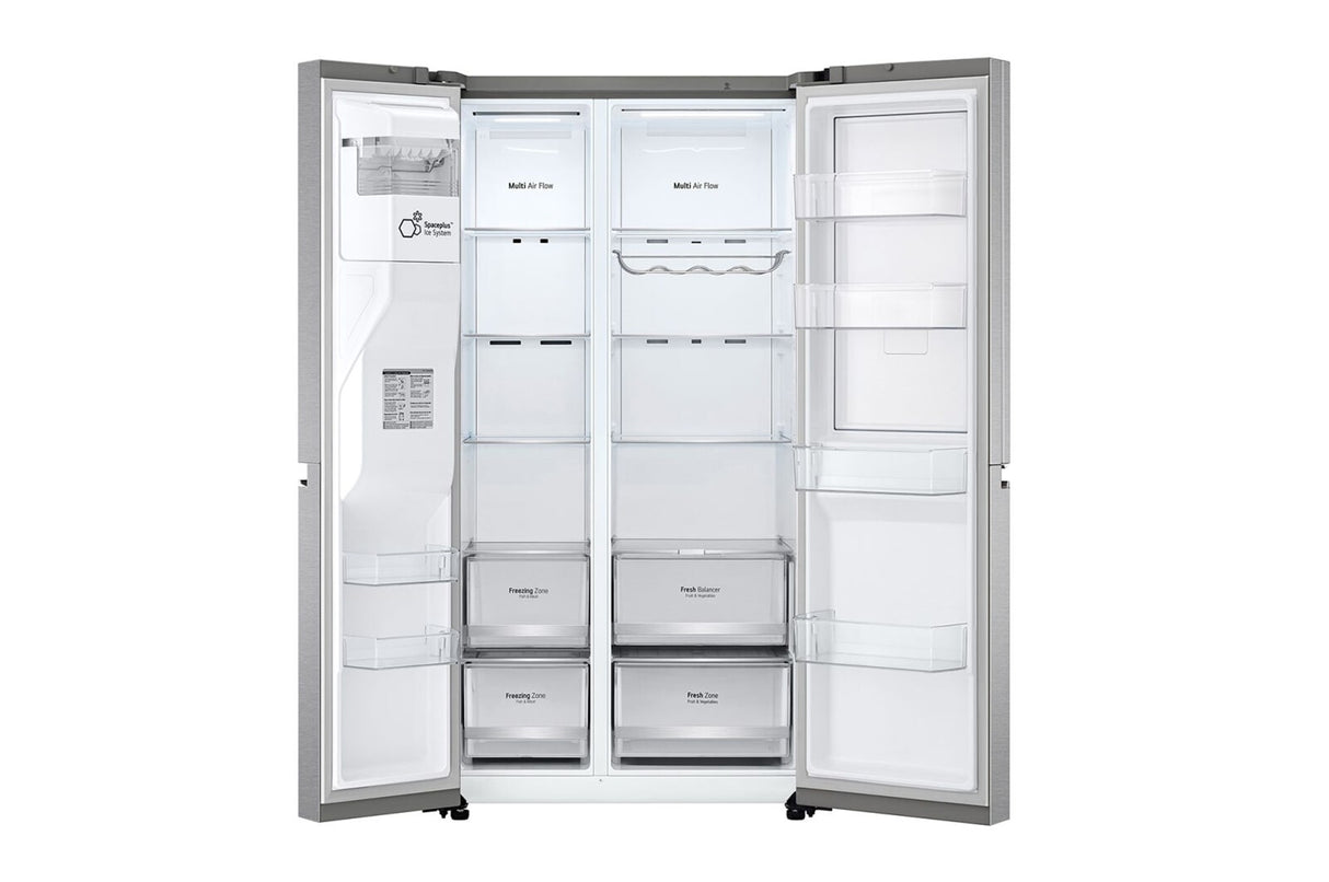 LG GSJV70MBLE side-by-side køle-fryseskab Fritstående 635 L Rustfrit stål