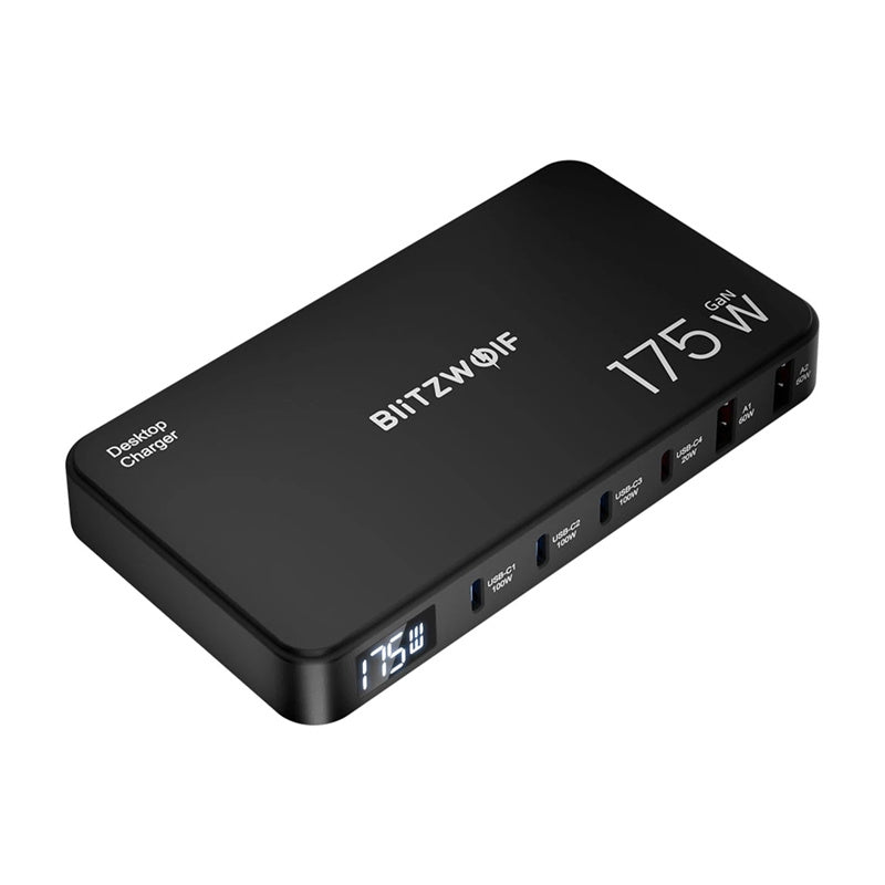 Blitzwolf BW-S30 6-i-1-opladningsplatform 4xUSB-C + 2xUSB 175W