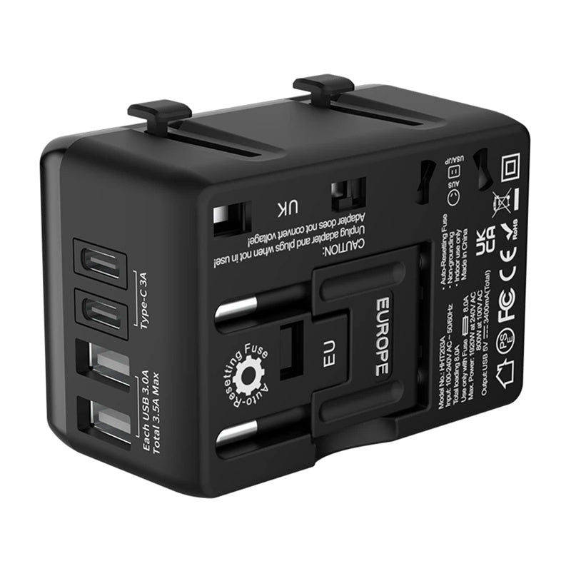 Blitzwolf BW-TA1 4-i-1 Travel Adapter 2xUSB + C + PD 20W