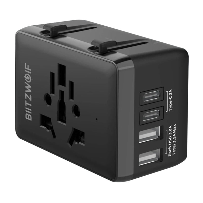 Blitzwolf BW-TA1 4-i-1 Travel Adapter 2xUSB + C + PD 20W
