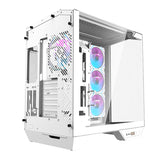 Darkflash DY470 computercase (hvid) + 4 fans + GPU-brakette