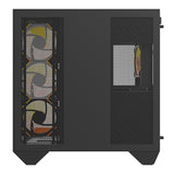 Darkflash DY470 computercase (sort) + 4 fans + GPU-brakette
